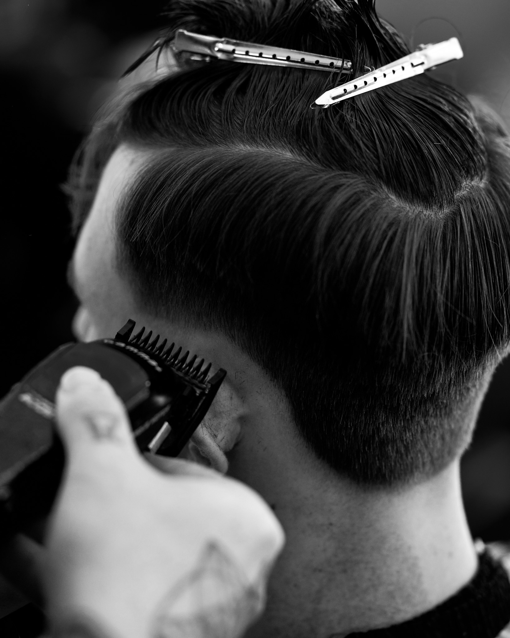 Beardy B&w Clipper And Hair Clips