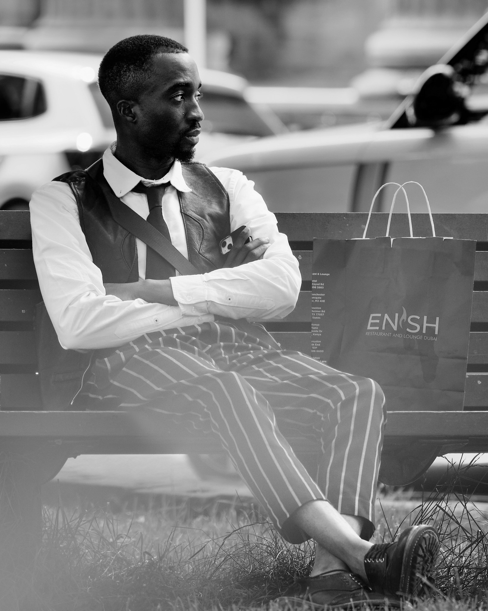 Black Guy Religious Bench