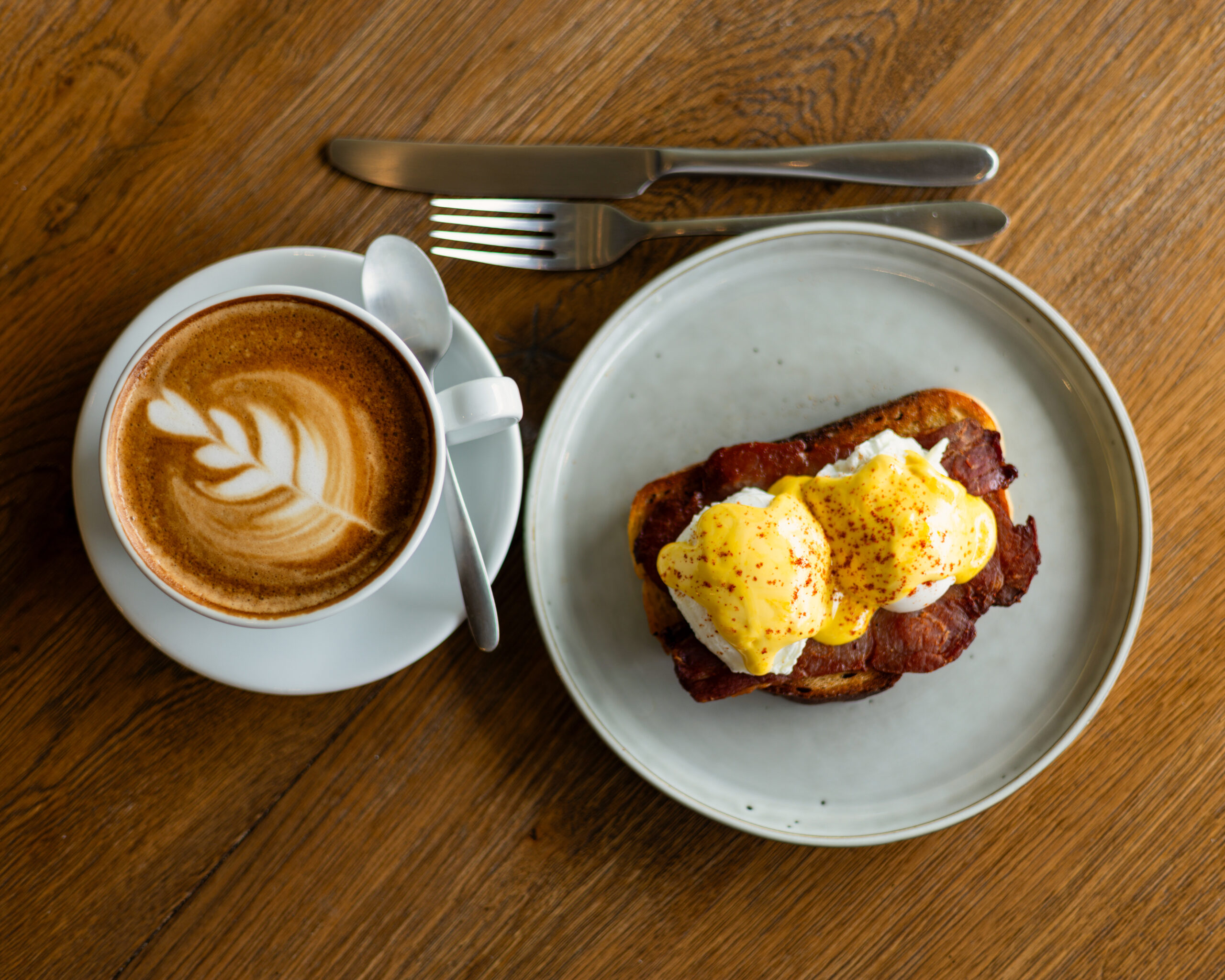 Nines Coffee And Eggs Benedict Above