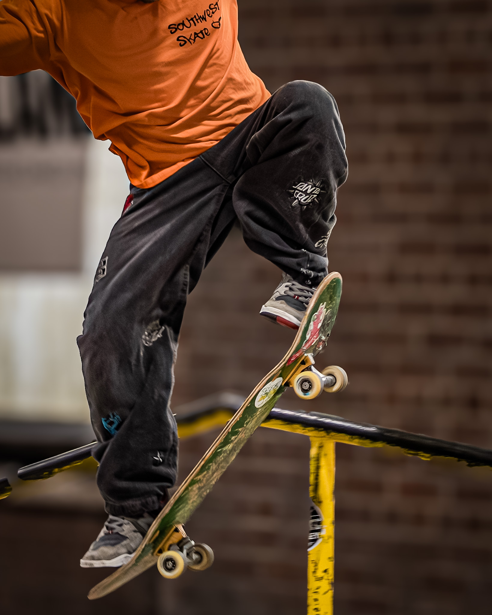 Skateboarding So Orange Guy Crop In